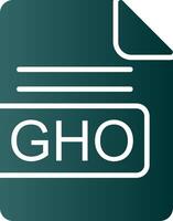 GHO File Format Glyph Gradient Icon vector