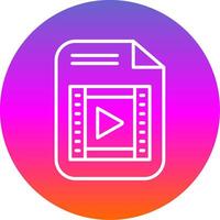 File Line Gradient Circle Icon vector