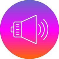 Audio Line Gradient Circle Icon vector