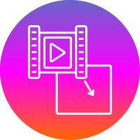 Footage Line Gradient Circle Icon vector