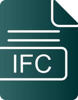 IFC File Format Glyph Gradient Icon vector
