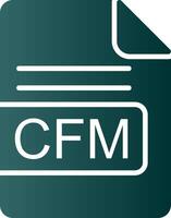 CFM File Format Glyph Gradient Icon vector