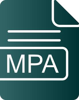 MPA File Format Glyph Gradient Icon vector