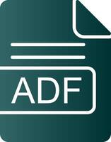 adf archivo formato glifo degradado icono vector