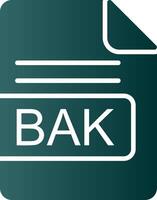 BAK File Format Glyph Gradient Icon vector