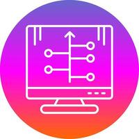 TimeLine Gradient Circle Line Gradient Circle Icon vector