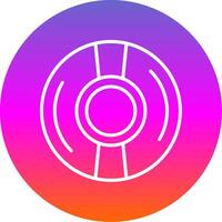 Cd Line Gradient Circle Icon vector