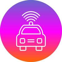 Car Line Gradient Circle Icon vector