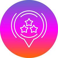 Star Line Gradient Circle Icon vector