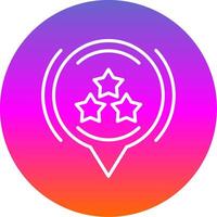 Star Line Gradient Circle Icon vector