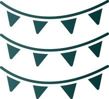 Bunting Glyph Gradient Icon vector