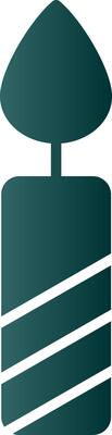 Candle Glyph Gradient Icon