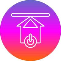 Upload Line Gradient Circle Icon vector