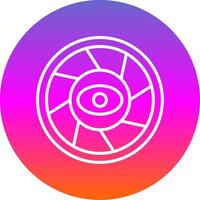 Lens Line Gradient Circle Icon vector