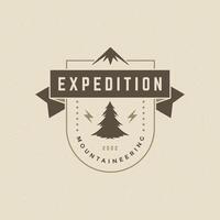 Camping logo emblem illustration. vector