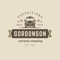 Camping logo emblem illustration. vector