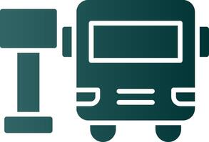 Bus Station Glyph Gradient Icon vector