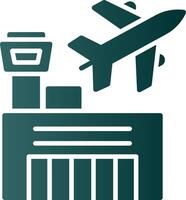 Airport Glyph Gradient Icon vector