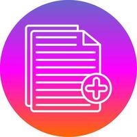 Paper Line Gradient Circle Icon vector