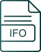 IFO File Format Line Gradient Icon vector