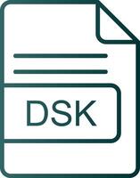 DSK File Format Line Gradient Icon vector