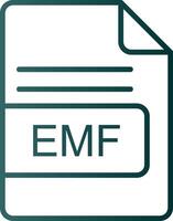 EMF File Format Line Gradient Icon vector