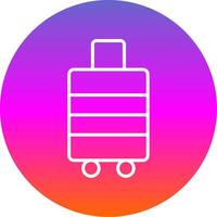 Luggage Line Gradient Circle Icon vector