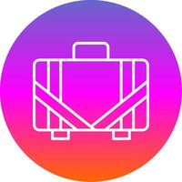 Suitcase Line Gradient Circle Icon vector