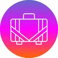 Suitcase Line Gradient Circle Icon vector