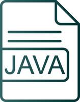 Java archivo formato línea degradado icono vector