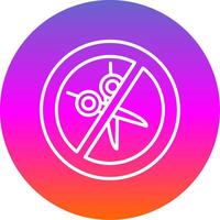No Scissors Line Gradient Circle Icon vector