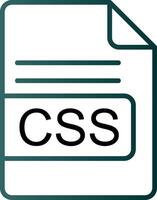 CSS File Format Line Gradient Icon vector