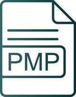 PMP File Format Line Gradient Icon vector