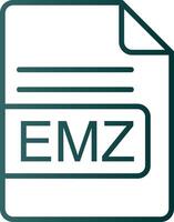 EMZ File Format Line Gradient Icon vector