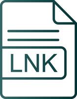 lnk archivo formato línea degradado icono vector