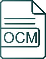 ocm archivo formato línea degradado icono vector