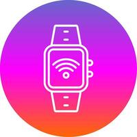 Wi-fi Line Gradient Circle Icon vector