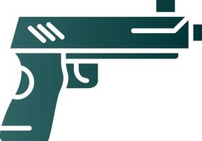 Gun Glyph Gradient Icon vector