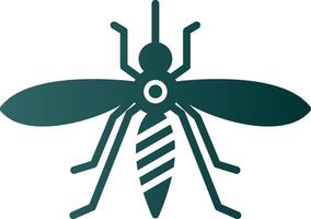 mosquito glifo degradado icono vector