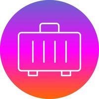 Suitcase Line Gradient Circle Icon vector
