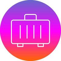 Suitcase Line Gradient Circle Icon vector