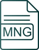 MNG File Format Line Gradient Icon vector