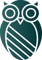 Owl Glyph Gradient Icon vector