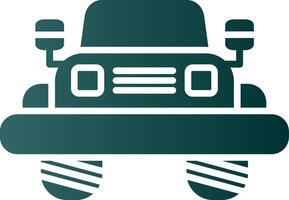 Jeep Glyph Gradient Icon vector