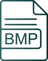 bmp archivo formato línea degradado icono vector