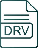 drv archivo formato línea degradado icono vector