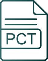 PCT File Format Line Gradient Icon vector