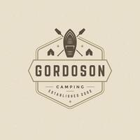 Camping logo emblem illustration. vector