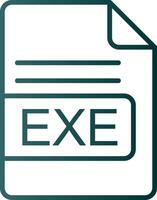 EXE File Format Line Gradient Icon vector