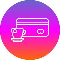 Card payment Line Gradient Circle Icon vector